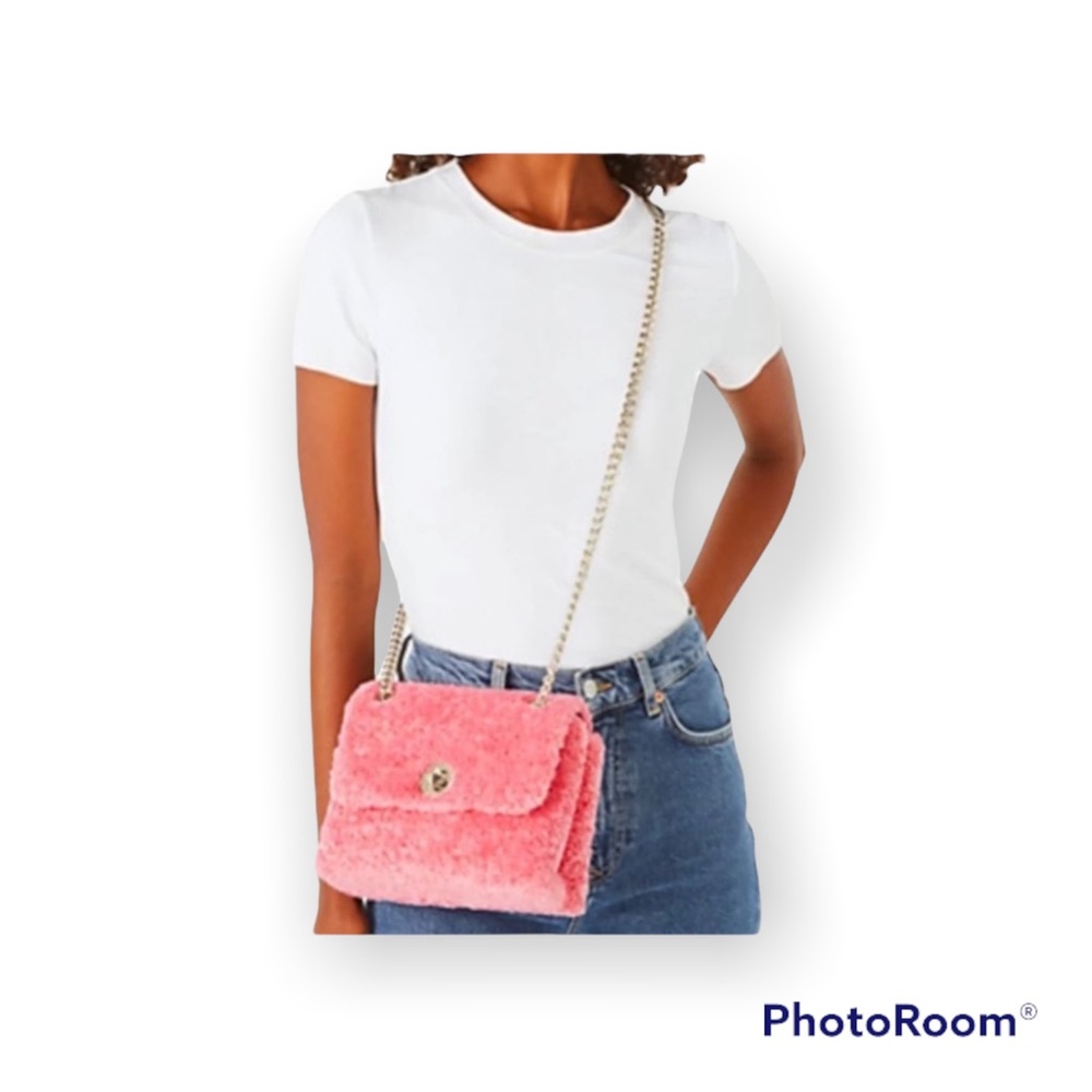 Kate Spade faux fur flap crossbody
